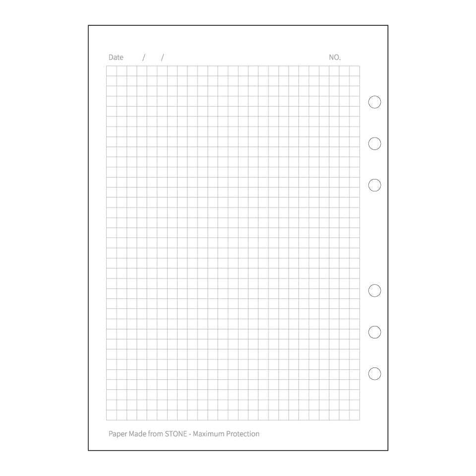 Grid planner inserts, left page.