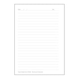 Lined pages, left.