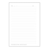 Lined pages, left.