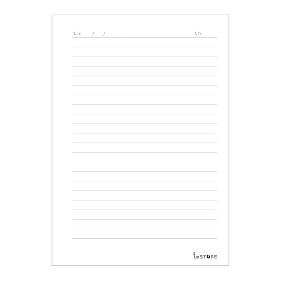 Lined pages, right.