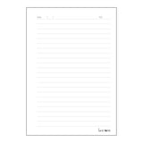 Lined pages, right.