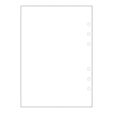 Blank planner inserts, left page.