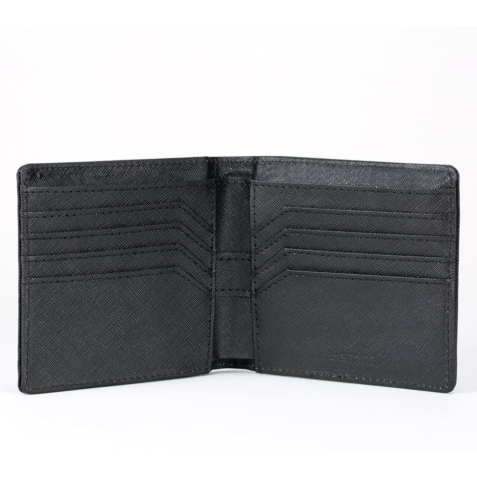 Stone Men's Wallet interior, black.