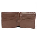 Stone Men's Wallet interior, brown.