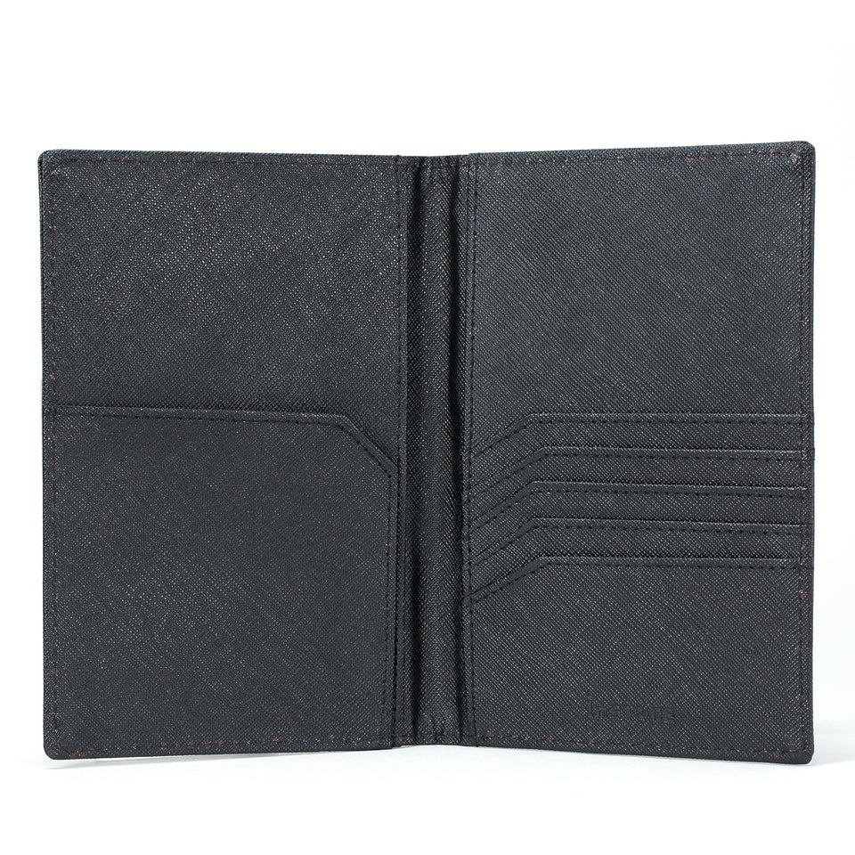 Stone Passport Wallet interior, black.