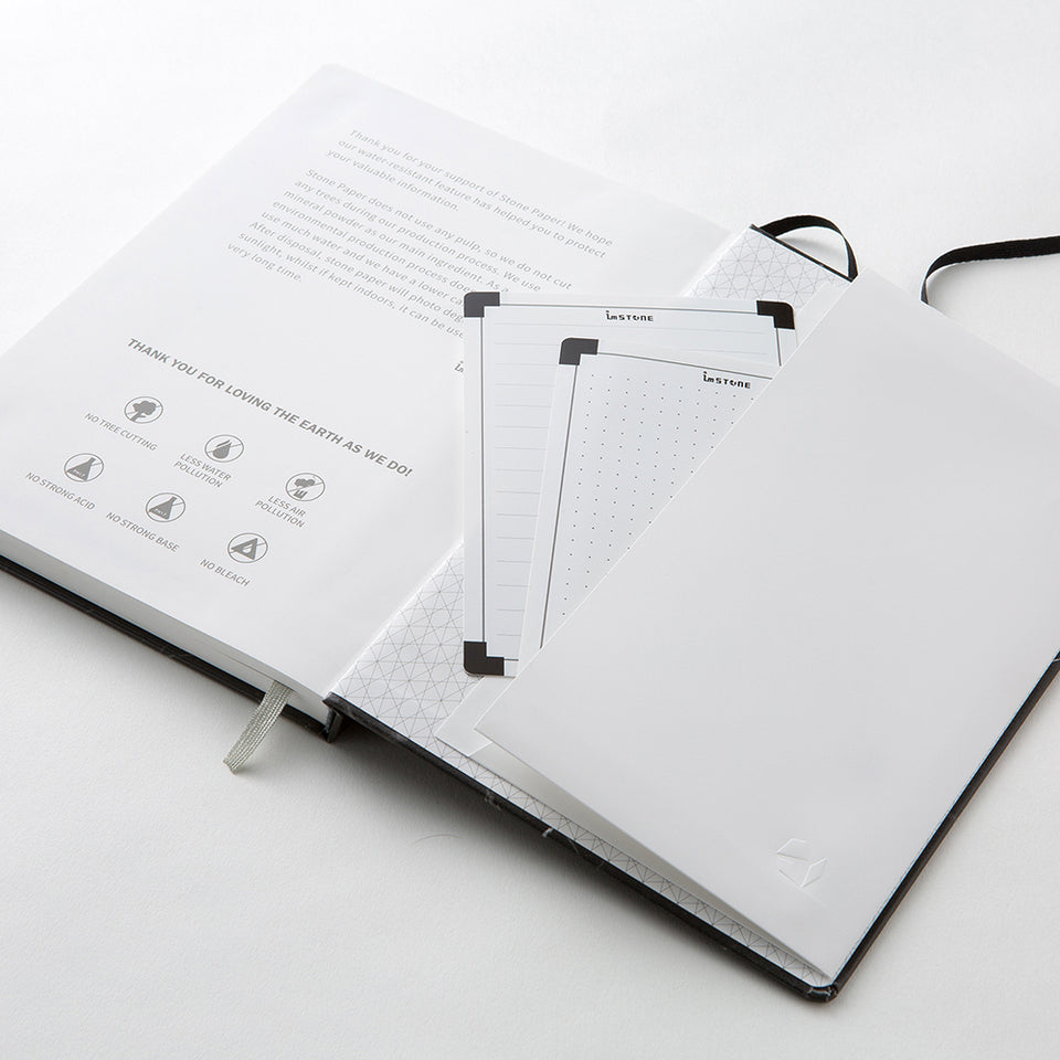 RockBook, A5 Hardcover; storage pocket.