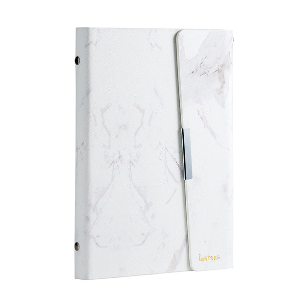 2 Hole Ring FC Marble Paper Lever Arch File Folder with Punch