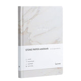 RockBook, A5 Hardcover; white marble front cover.
