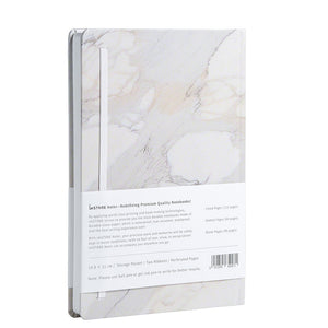 RockBook, A5 Hardcover; white marble rear cover.