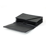 Stone Business Card Wallet interior, black.