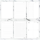RockBook A5 Productivity Planner - Black Marble (Amazon Returned Product, Sold As Is)